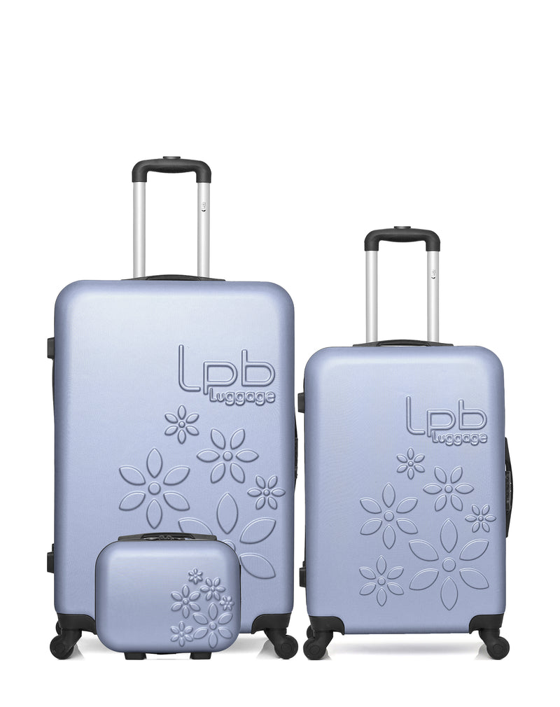 Lot de 3 - Valises grand format, weekend et vanity ELEONOR