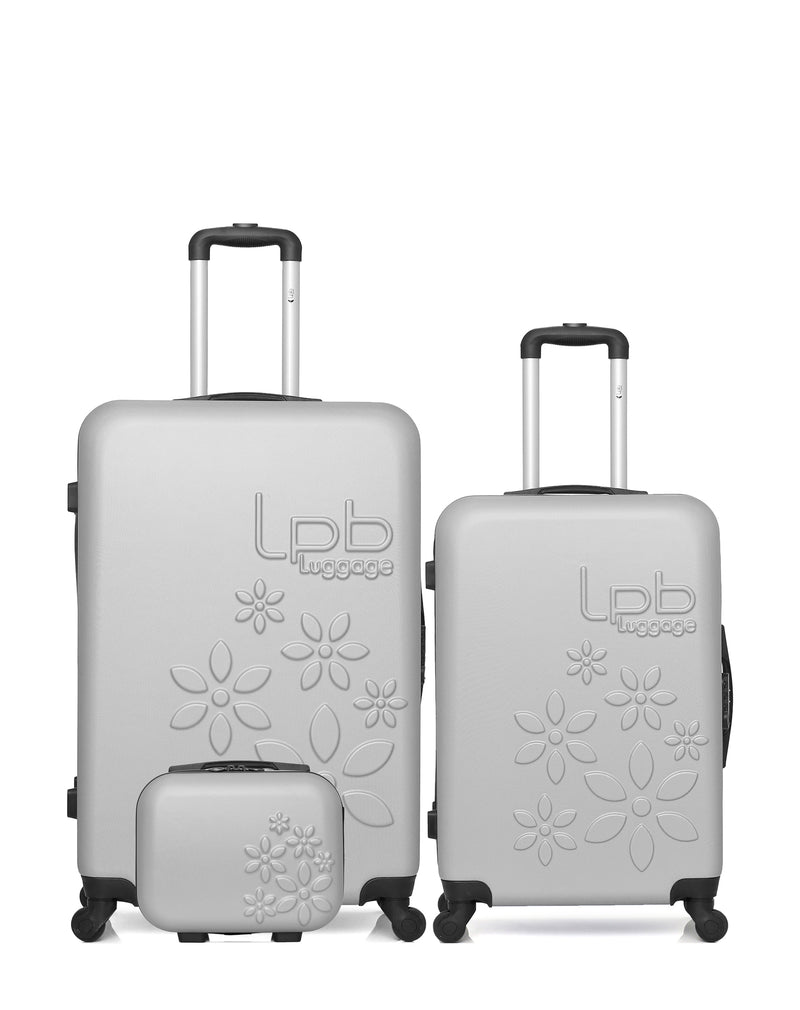 Lot de 3 - Valises grand format, weekend et vanity ELEONOR