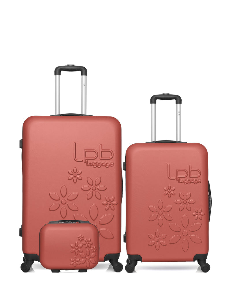 Lot de 3 - Valises grand format, weekend et vanity ELEONOR