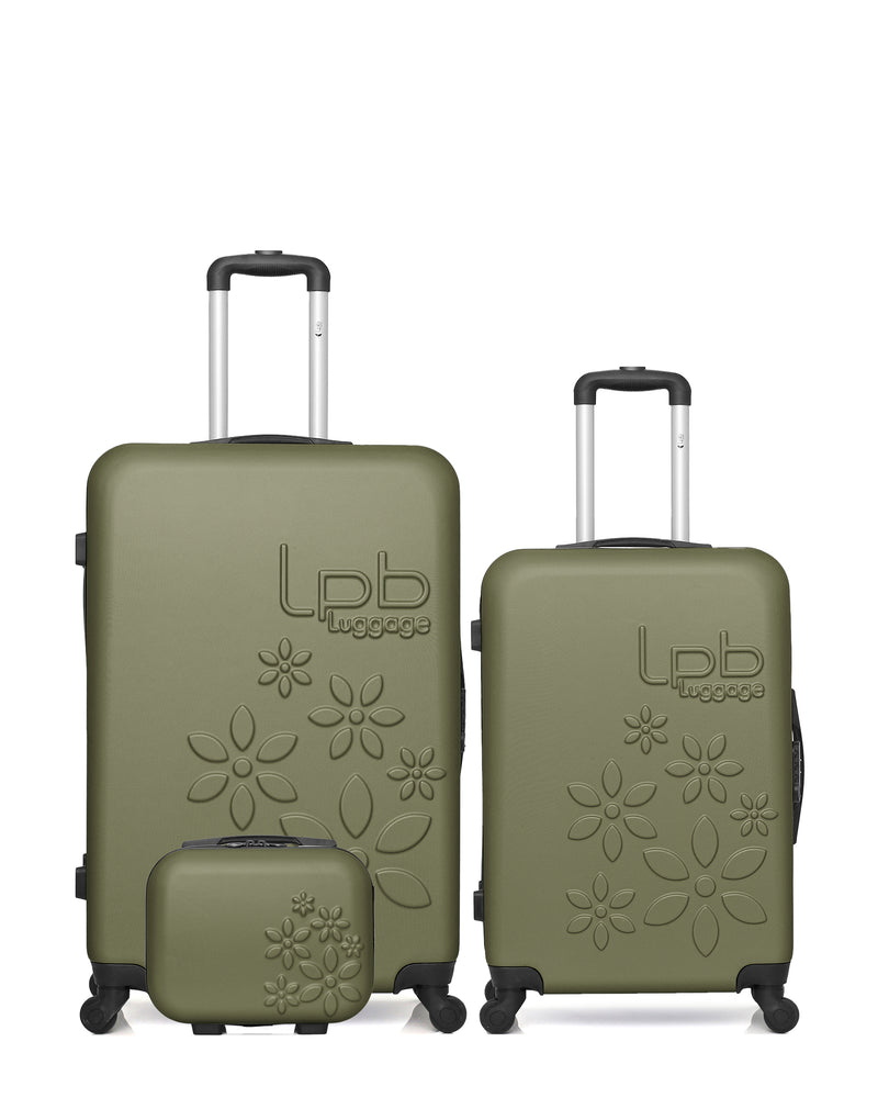 Lot de 3 - Valises grand format, weekend et vanity ELEONOR