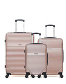 AMERICAN TRAVEL - Lot de 3 - Valises grand format, weekend et cabine MEMPHIS