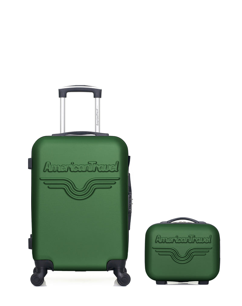 AMERICAN TRAVEL - LOT DE 2 - Valises cabine et vanity CHELSEA