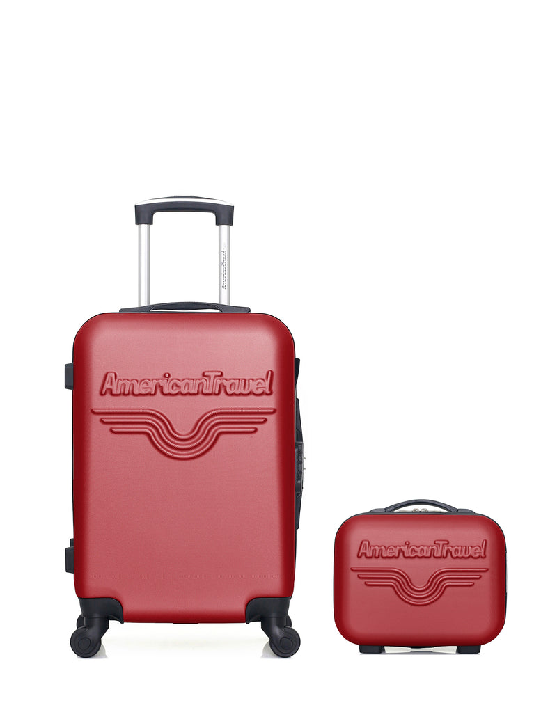 AMERICAN TRAVEL - LOT DE 2 - Valises cabine et vanity CHELSEA