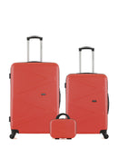 WAVE PARIS - Lot de 3 - Valises Grand Format, Weekend et Vanity AMAZONE