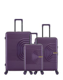 Lot de 3 Valises Rigides Grand Format, Taille Moyenne et Cabine XS CELIA