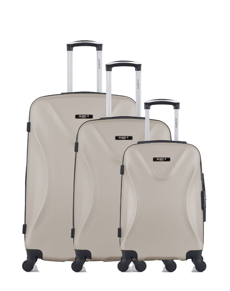 BLUESTAR - Set de 3 Valises GARIBALDI 75 cm 4 Roues