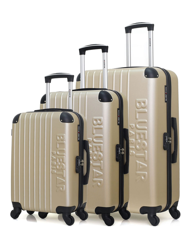 BLUESTAR - Set de 3 Valises BUCAREST 75 cm 4 Roues