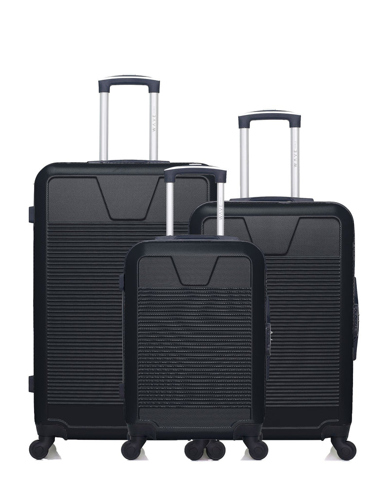 WAVE PARIS - Lot de 3 - Valise grand format, valise weekend et valise cabine SELENGA