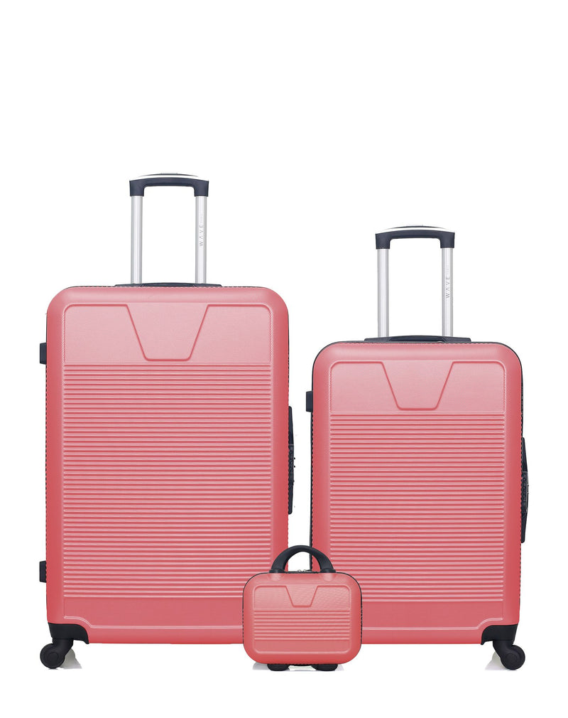 WAVE PARIS - Lot de 3 - Valise grand format, valise weekend et vanity SELENGA