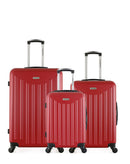 AMERICAN TRAVEL - LOT DE 3 - Valises grand format, weekend et cabine BROOKLYN