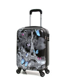 BLUESTAR - Valise Cabine PAPILLON 55 cm 4 Roues