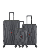 Lot de 3 Valises Rigides Grand Format, Taille Moyenne et Cabine XS ODEON
