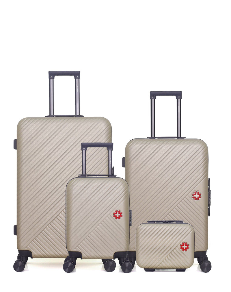 SWISS KOPPER - LOT DE 4 - Valises grand format, weekend, cabine XXS et vanity SPIEZ