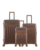 Lot de 3 Valises Rigides Grand Format, Taille Moyenne et Cabine XS ZERMATT