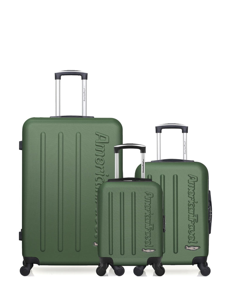 AMERICAN TRAVEL - LOT DE 3 - Valises grand format, cabine et cabine XXS BRONX