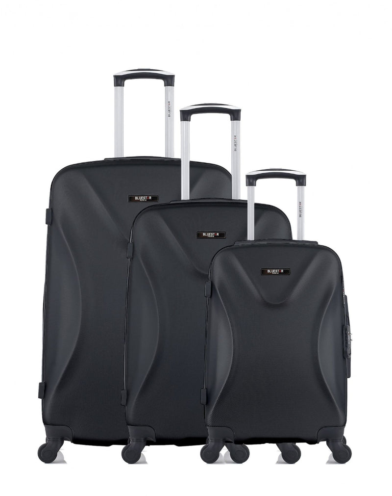 BLUESTAR - Set de 3 Valises GARIBALDI 75 cm 4 Roues