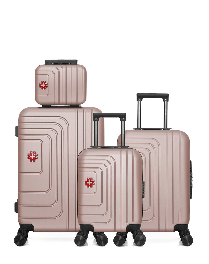 SWISS KOPPER  -  Lot de 4  -  Valise weekend, valise cabine, valise cabine XXS et vanity RUTI