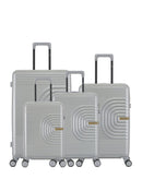 Lot de 4 Valises Rigides Grand Format, Taille Moyenne, Cabine et Cabine XS CELIA