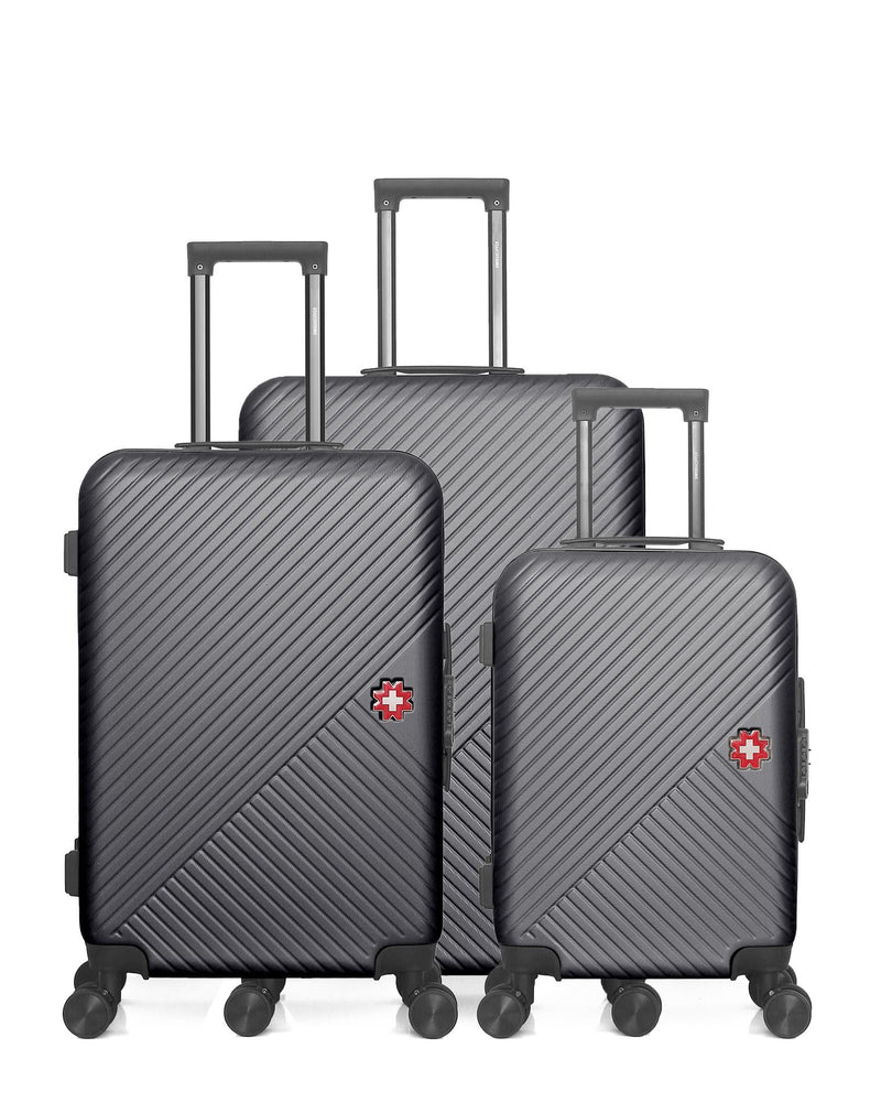 SWISS KOPPER  -  Lot de 3  -  Valise grand format, valise weekend et valise cabine SPIEZ