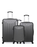 AMERICAN TRAVEL - LOT DE 3 - Valises grand format, weekend et cabine BROOKLYN