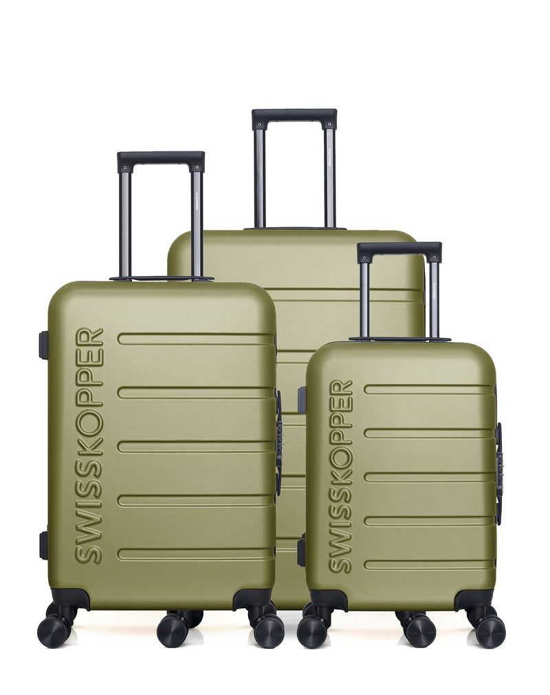 SWISS KOPPER  -  Lot de 3  -  Valise grand format, valise weekend et valise cabine AIGLE