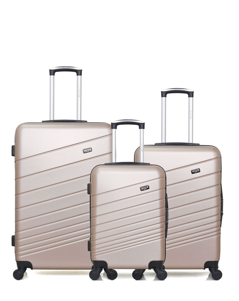 WAVE PARIS - Lot de 3 - Valises grand format, weekend et cabine TIGRE