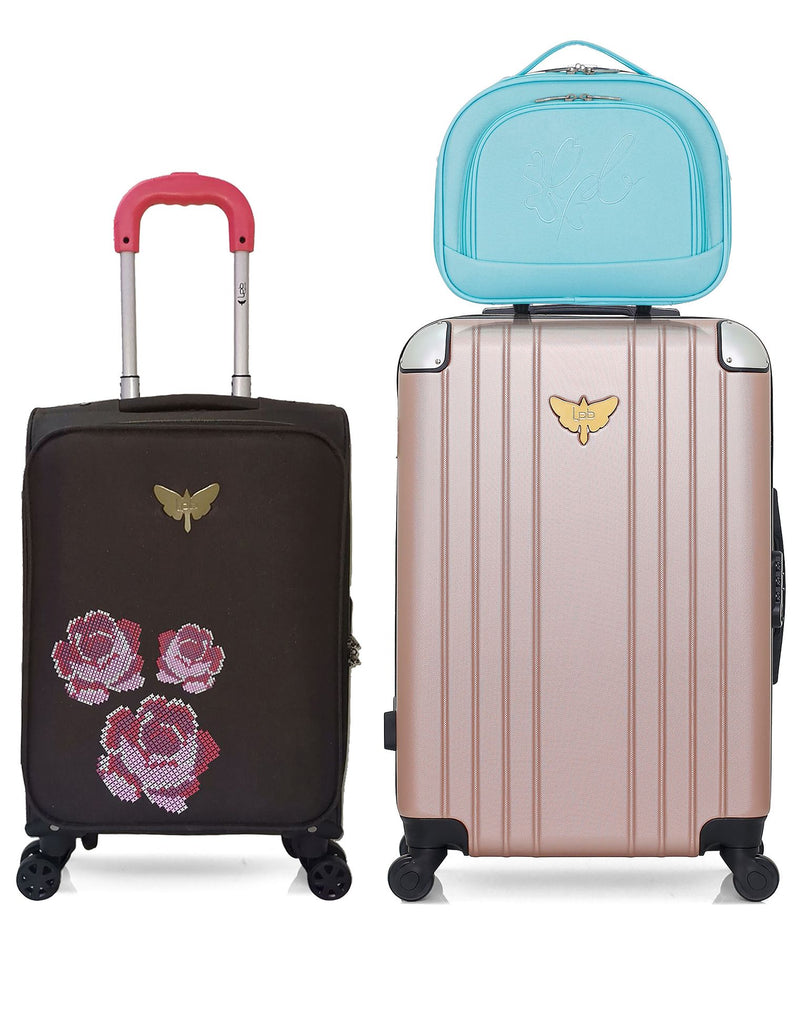 LPB LUGGAGE - Lot de 3 - Valises weekend AMELIE-A, cabine XS JOANNA-E et vanity ANNA-K
