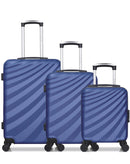 WAVE PARIS - Lot de 3 - Valises weekend, cabine et cabine XXS DANUBE