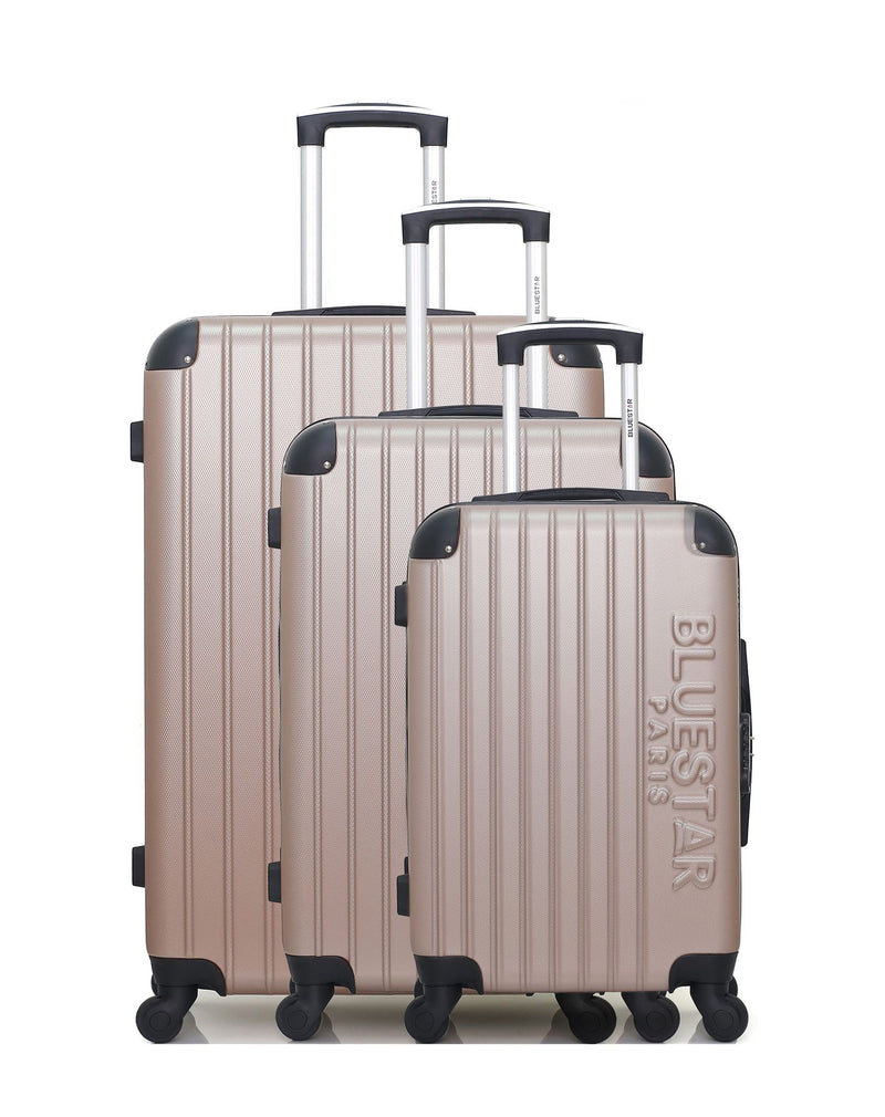 BLUESTAR - Set de 3 Valises BUCAREST 75 cm 4 Roues