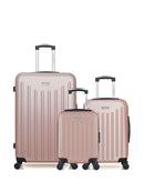 AMERICAN TRAVEL - LOT DE 3 - Valises grand format, cabine et cabine XXS BROOKLYN