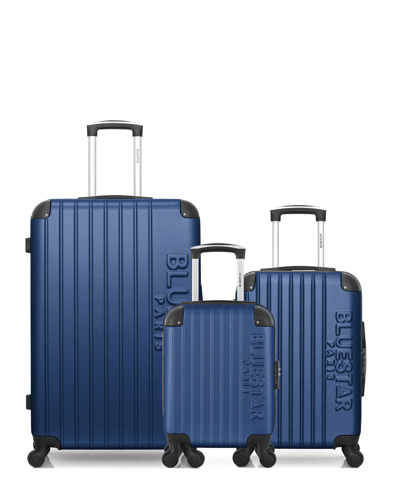 BLUESTAR - LOT DE 3 - Valises grand format, cabine et cabine XXS BUCAREST