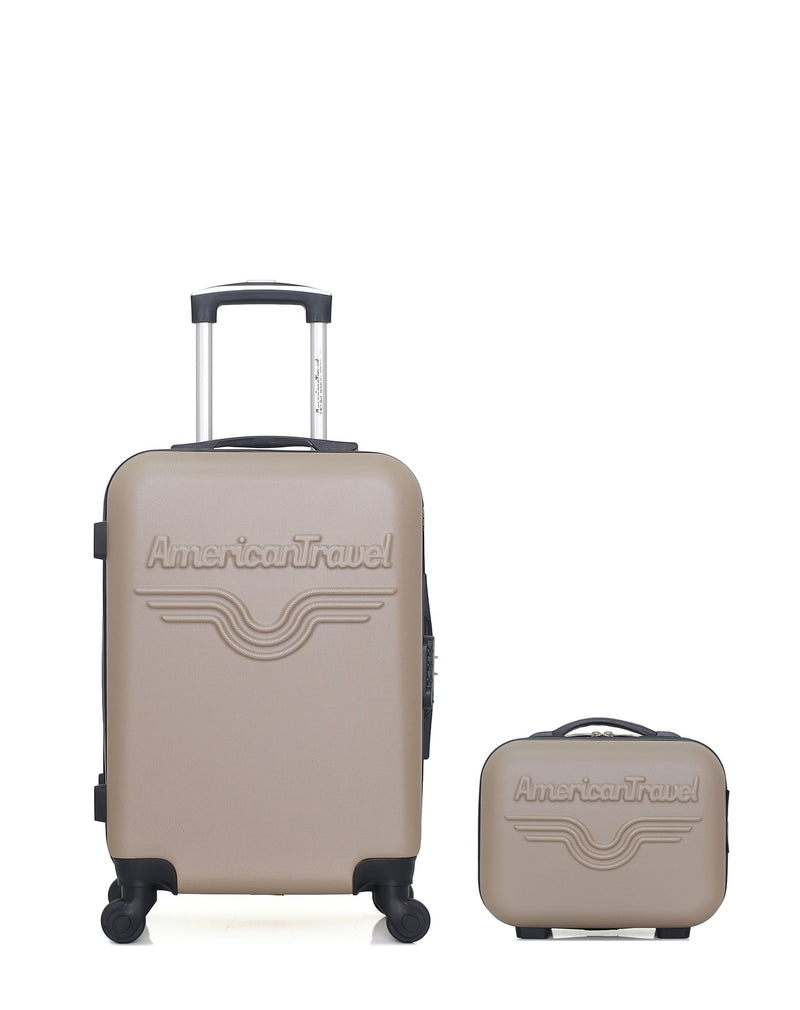AMERICAN TRAVEL - LOT DE 2 - Valises cabine et vanity CHELSEA