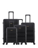 Lot de 4 Valises Rigides Grand Format, Taille Moyenne, Cabine et Cabine XS LYNDA