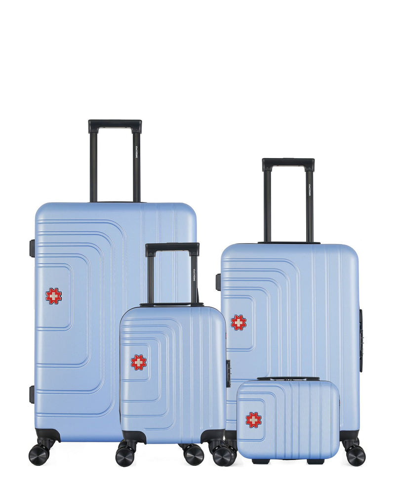 SWISS KOPPER - Lot de 4 - Valises grand format, weekend, cabine XXS et vanity RUTI