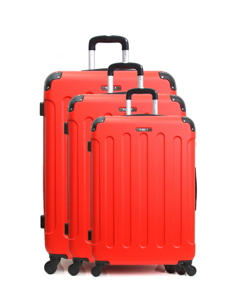 BLUESTAR - Set de 3 Valises MADRID 75 cm 4 Roues