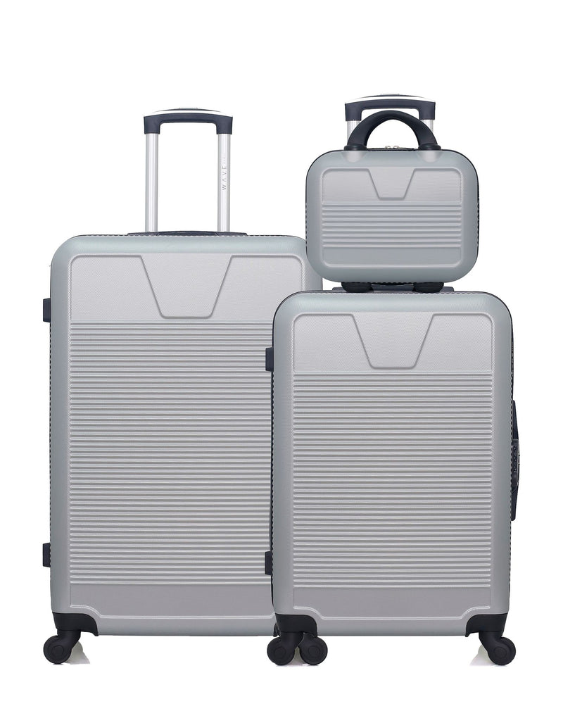WAVE PARIS - Lot de 3 - Valise grand format, valise weekend et vanity SELENGA