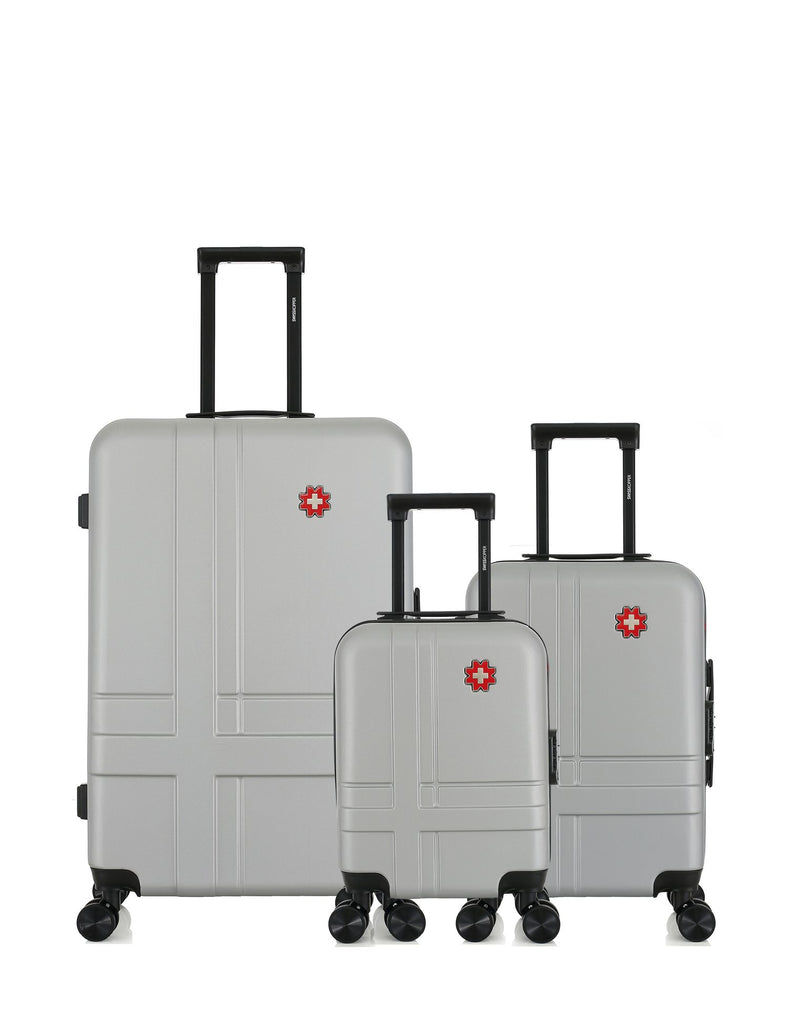 SWISS KOPPER - LOT DE 3 - Valise Grand Format, Valise Cabine et Valise Cabine XXS USTER
