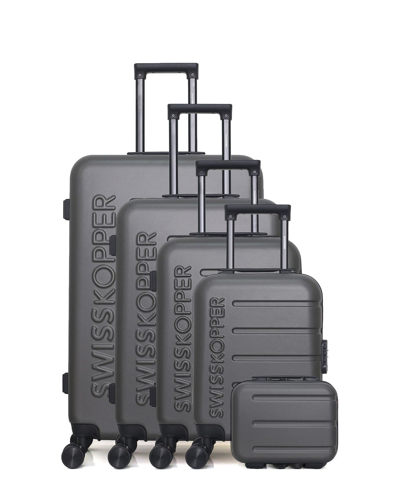 SWISS KOPPER - Set de 5 Valises AIGLE-U 75 cm 4 Roues