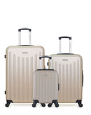AMERICAN TRAVEL - LOT DE 3 - Valises grand format, weekend et cabine XXS BROOKLYN