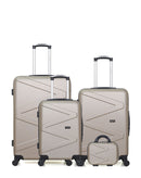 WAVE PARIS - Lot de 4 - Valises Grand Format, Weekend, Cabine et Vanity AMAZONE