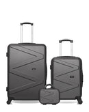 WAVE PARIS - Lot de 3 - Valises Grand Format, Cabine et Vanity AMAZONE