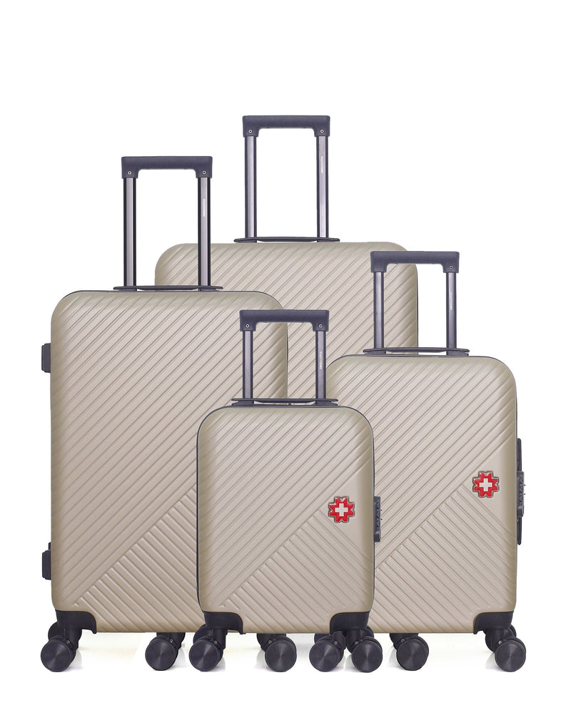 SWISS KOPPER  -  Lot de 4  -  Valise grand format, valise weekend, valise cabine, valise cabine XXS SPIEZ