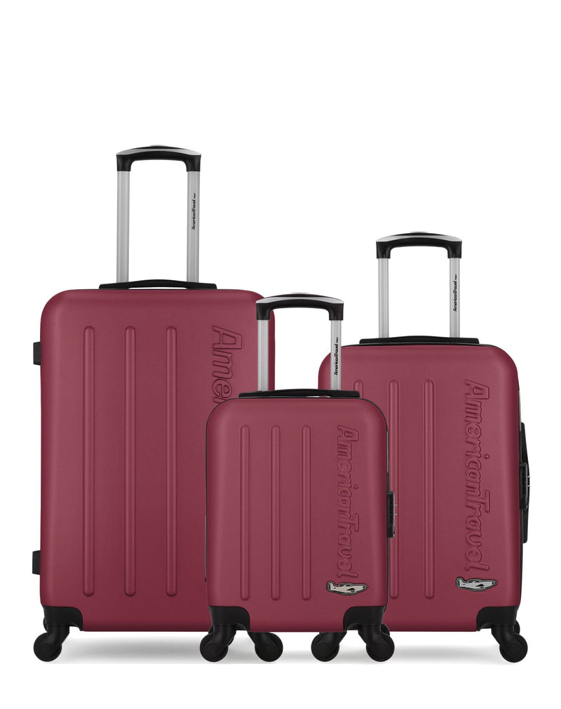 AMERICAN TRAVEL - Lot de 3 - Valises weekend, cabine et cabine XXS BRONX