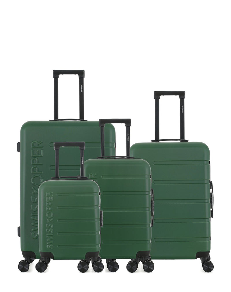 SWISS KOPPER  -  Lot de 4  -  Valise grand format, valise weekend, valise cabine, valise cabine XXS AIGLE