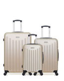 AMERICAN TRAVEL - LOT DE 3 - Valises grand format, weekend et cabine BROOKLYN
