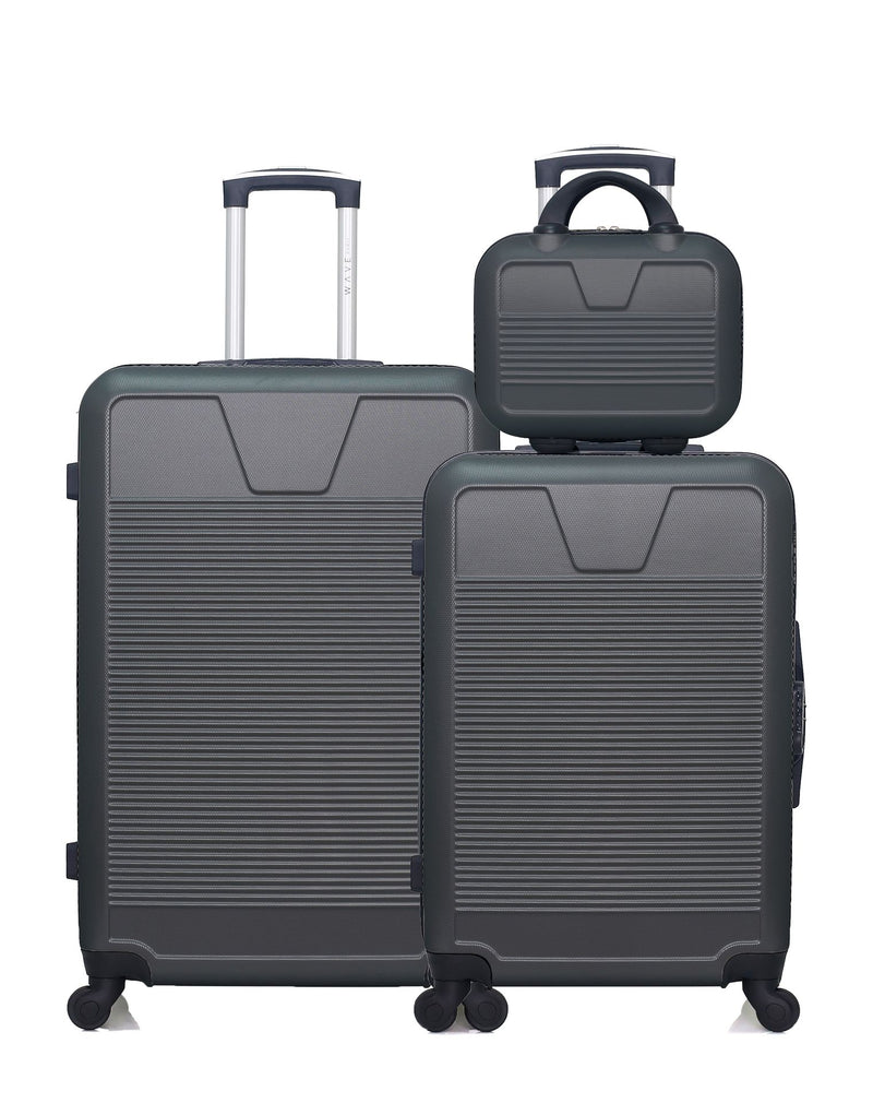 WAVE PARIS - Lot de 3 - Valise grand format, valise weekend et vanity SELENGA