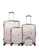 WAVE PARIS - Lot de 4 - Valises Grand Format, Weekend, Cabine et Vanity AMAZONE