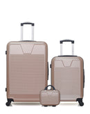 WAVE PARIS - Lot de 3 - Valises Grand Format, Cabine et Vanity SELENGA