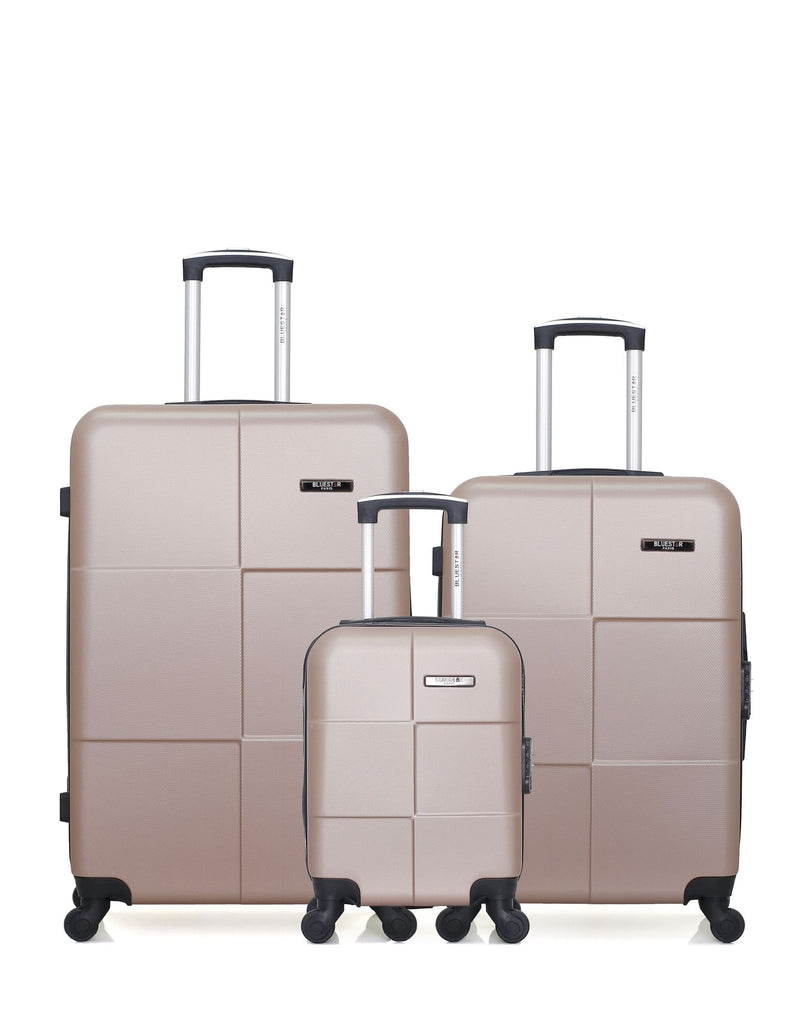 BLUESTAR - LOT DE 3 - Valises grand format, weekend et cabine XXS MIAMI