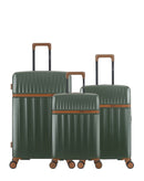 Lot de 3 Valises Rigides Grand Format, Taille Moyenne et Cabine ZERMATT